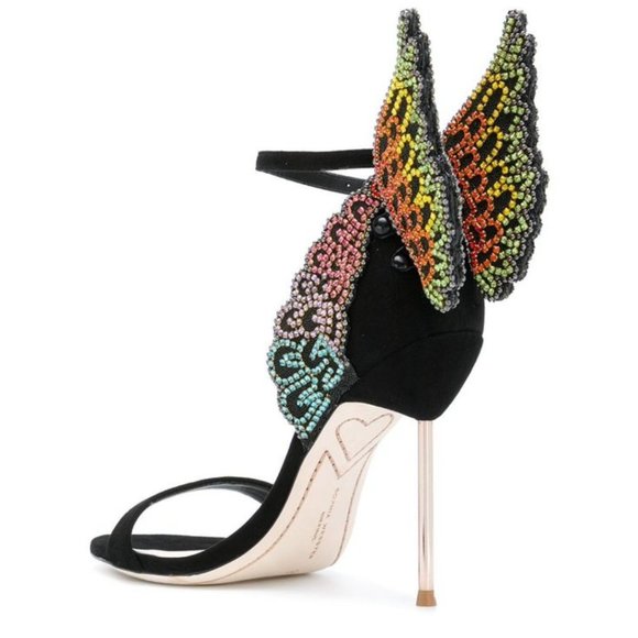 Sophia Webster Rainbow Evangeline Rhinestone Crystal Angel Wing Sandal Sz 40 - Picture 2 of 16